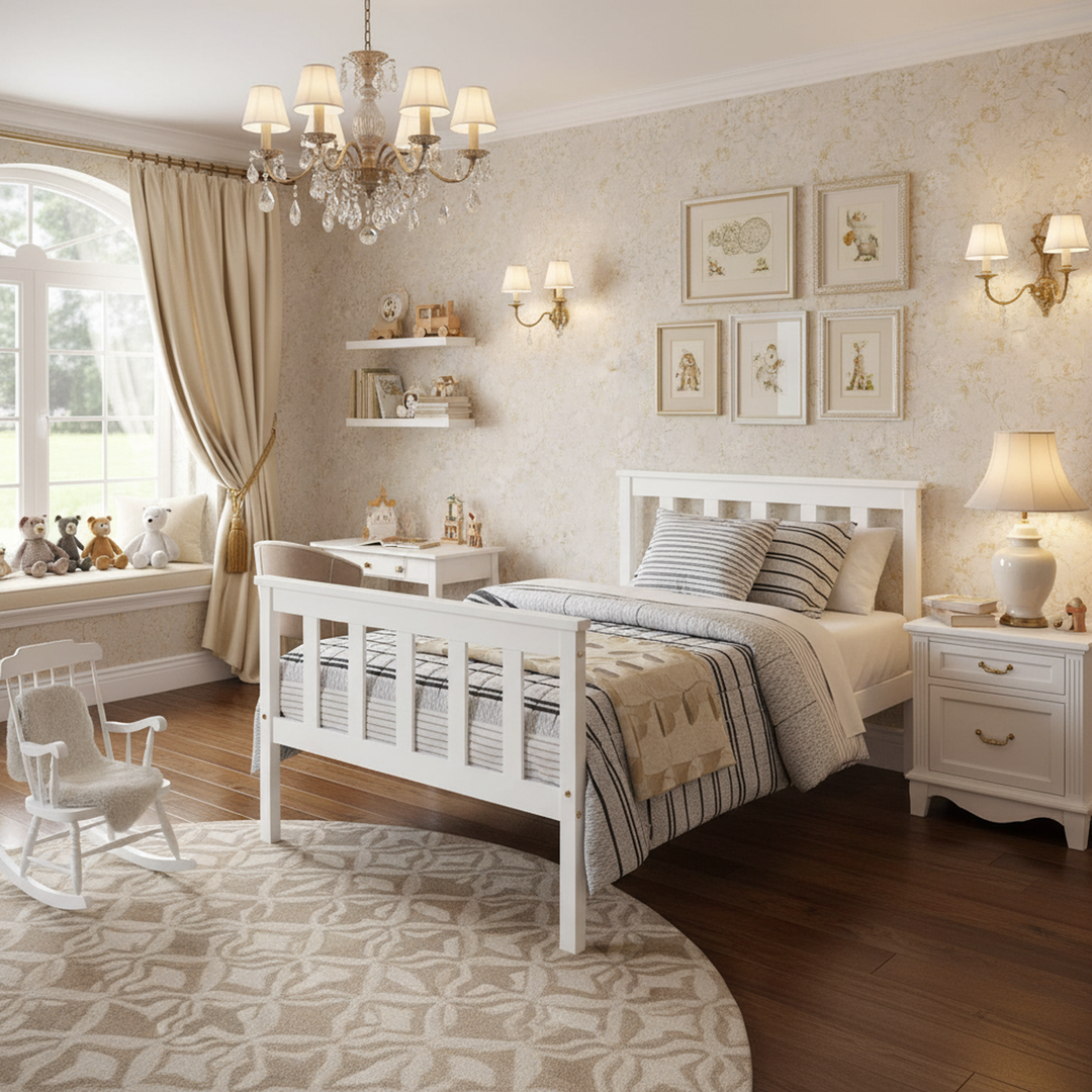 White single bed frame EIZEK UK