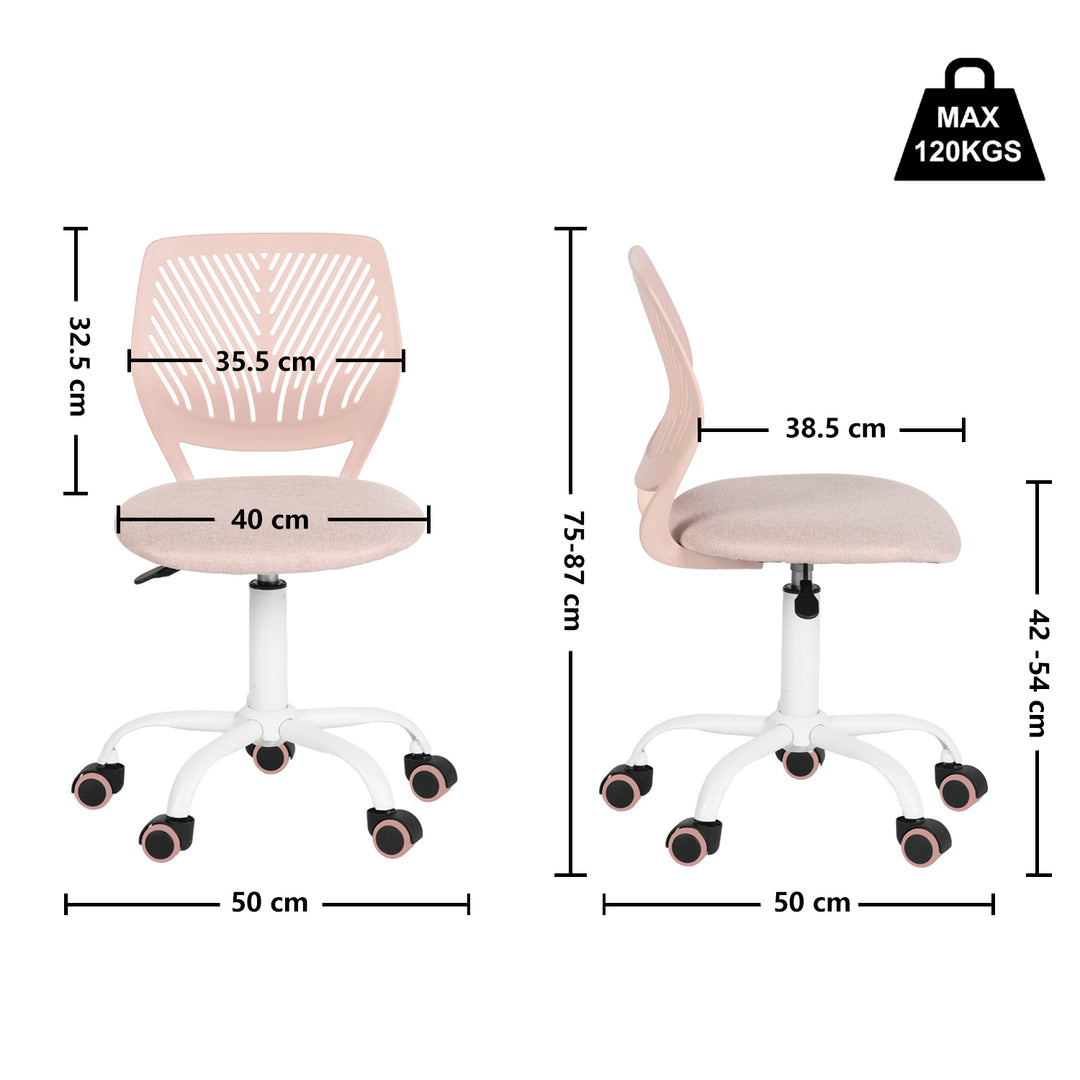 Rose swivel children desk's chair height adjustable office chair CARNATION MALMONEW PINK