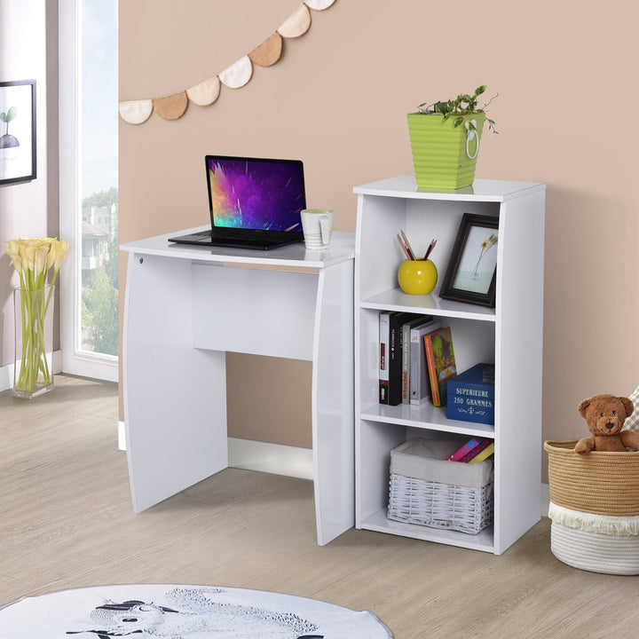 Desk Set with Three Shelves DOMINO WHITE